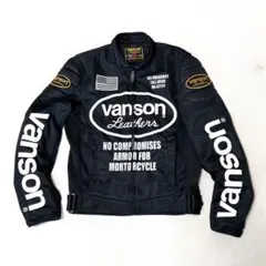 VANSON（バンソン）メッシュライダースジャケット USED Mサイズのサムネイル