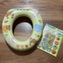子供用補助便座　ソフト　トイトレ アンパンマンシール付き