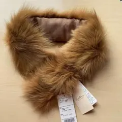 La Torre ブラウン フォックスファー マフラー サイズF