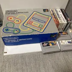 Nintendo スーパーファミコン 本体　ソフト9本セット　箱　取説付　良品