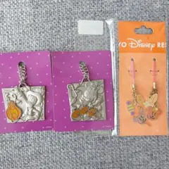 ディズニー　ハロウィーン　ストラップ&オリジナルバッグチャーム　４点セット