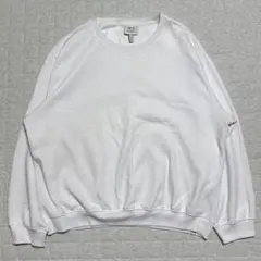 エイチアンドエム コットン スウェットシャツ ノーカラー