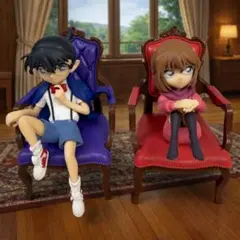 名探偵コナン フィギュアセット 江戸川コナン 灰原哀 椅子付き