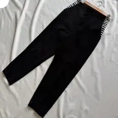 ボーダーズアットバルコニー　テーパードパンツ　ボトムス　ブラック　黒　36
