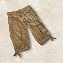 ボトムス　ハーフパンツ　ブラウン　Mサイズ　ウエストゴム　春夏