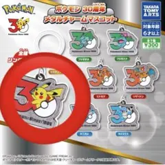 【未使用】ポケモン 30周年 メタルチャームマスコット めじるし　ピカチュウ