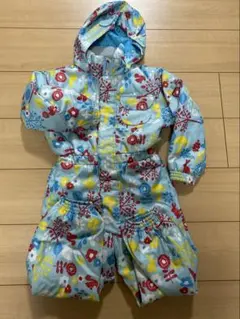 オンヨネ　子ども用スキーウェア 水色 花柄　100㎝