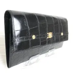 ☆新品 同様☆ジャンニヴェルサーチ☆長財布☆本革☆ブラック VERSACE ヴェルサーチ 財布 メンズ 長財布 メドゥーサ レザー