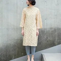 ⭐︎So1:1ペイズリー柄七分袖ワンピース 　定価33,000円のサムネイル