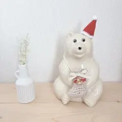 しろくま貯金箱　クリスマス靴下セット