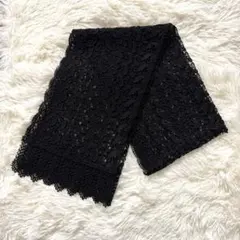 ブラック レース ストール 花柄 レディース 上品
