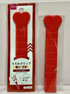 うちわグリップ　レッド　ハート　ダイソー　2個セットのサムネイル