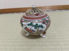 九谷焼　角福 香炉 陶器 骨董品 三足 九谷焼 角福 香炉 陶器 骨董品 三足 - メルカリ