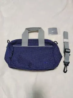 NIKE 2WAY ショルダーバッグ ネイビー チェック柄