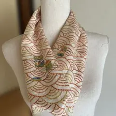 ハンドメイド　スヌード　マフラー　着物　リメイク　訳あり