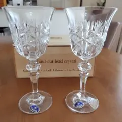 BOHEMIA Hand-cut lead crystal ワイングラス 2客