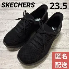 SKECHERS Slip-ins ブラック メッシュ スリッポン スニーカー
