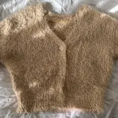 黄色　イエロー　 Vネック カーディガン