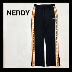NERDY ジャージ パンツ 黒 サイドライン レディース メンズ スウェット