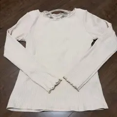 INGNIアイボリー リブ編み 長袖 トップス