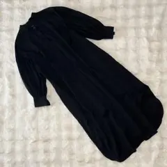 【JOSEPH】シルク　コットン混　シャツワンピース　黒　オンワード樫山　日本製のサムネイル