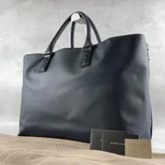 【BOTTEGA VENETA】トートバッグ マルコポーロ　ブラック　PVC 2025年最新】BOTTEGA VENETA ボッテガヴェネタ マルコポーロ