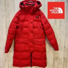 【訳あり特価海外限定】ノースフェイスレッドロングダウンコート　レディース90L