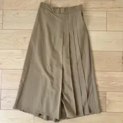 Allumer アリュメール ベージュ プリーツ ガウチョパンツ 秋 冬