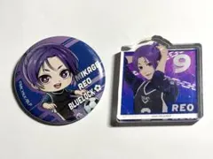 【おまけ付き】ブルーロック 御影玲王　レオ　缶バッジ　アクリルブロック