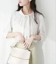 la boutique bonbonビスチェ風シフォンドットカットソー - メルカリ