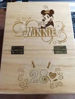 アンティーク　ディズニー　ミニー　木箱　ジュエリーBOX　鏡付き　中古