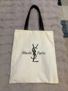 【新品】Yves Saint Laurent エコバッグ アイボリー キャンバス 新品】Yves Saint Laurent エコバッグ アイボリー キャンバス