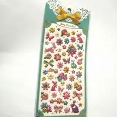 平成レトロ シール 立体シール うさぎ フラワー 花 マインドウェイブ