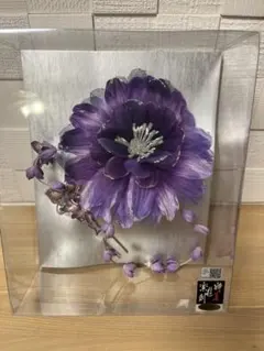 【成人式・卒業式】髪飾り　紫の花飾りと蝶