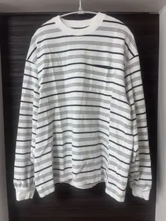 plllllleeeasse border L/S tee size L