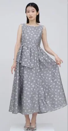 試着のみ美品emmi（エミ）ジャガードワークワンピース（グリーン/ミント） 試着のみ美品emmi（エミ）ジャガードワークワンピース（グリーン