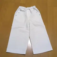 新品☆コムサイズム　白　マリンテイスト　ワイドパンツ110㎝