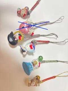 ハローキティ チャーム付きストラップ 5個セット