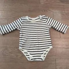 petit main ベビー ロンパース ボーダー 70cm