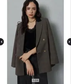 店舗限定★Arpege story W釦テーラードジャケット　茶　ブラウン　1