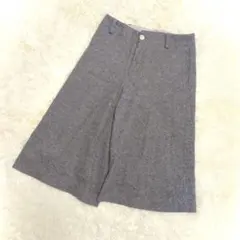 BEARDSLEY ビアズリー ワイドパンツ ガウチョ グレー 灰色 ウール混