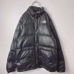 y*n様 ノースフェイス　メンズ　ダウンジャケット　アウター　黒　光沢　古着