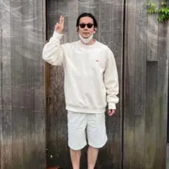 野村訓一着Supreme Small Box Crewneck Natural - メルカリ