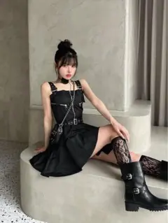 Darich ナイロンジャンパーミニワンピース