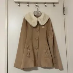 Mezzo Piano ベージュファー付きコート