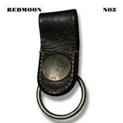 希少品！ REDMOON レッドムーン キーリング キーホルダー ブラック 黒革