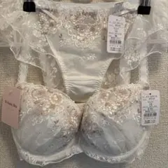 ナルエー/ブラショーツセットE70 花柄　レース　ブラック　ラメ系