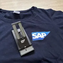 SAP ロゴ Tシャツ ネイビー WL/スマホスタンドセット
