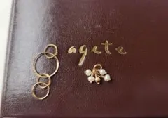 agete ピアスチャーム 片耳用 2つセット