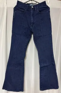 センタープレス フレアデニムパンツ